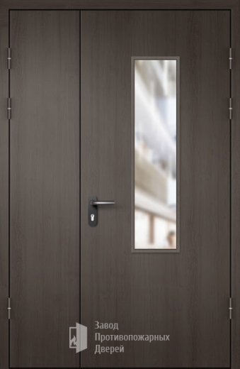 Фото двери «МДФ полуторная со стеклом №24» в Звенигороду