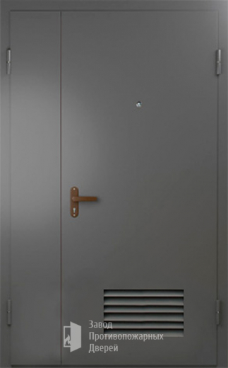 Фото двери «Техническая дверь №7 полуторная с вентиляционной решеткой» в Звенигороду