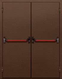 Фото двери «Двупольная глухая с антипаникой №18» в Звенигороду