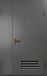 Фото двери «Техническая дверь №7 полуторная с вентиляционной решеткой» в Звенигороду