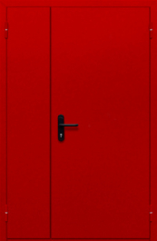 Фото двери «Полуторная глухая (красная)» в Звенигороду